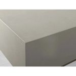 Malone Rectangular Leather Coffee Table Modern Steel Base Cocktail Table Living Room Wood Center Tea Table - Image 5