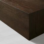 Sullivan Rectangular Oak Coffee Table Black Plinth Base Cocktail Table Wood Living Room Center Tea Table - Image 7