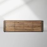Telluride Mexican Oak TV Stand Cabinet Media Console Result Sideboard Wood Television Storage Unit - Image 5