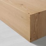 Sullivan Rectangular Oak Coffee Table Black Plinth Base Cocktail Table Wood Living Room Center Tea Table - Image 11
