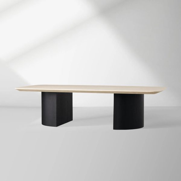 Saint Germain Marble Top Coffee Table Oak Wood Dauphine Base Cocktail Table Living Room Ston Top Center Tea Table - Image 6