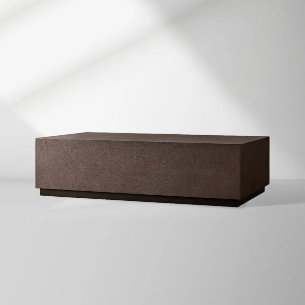 Malone Rectangular Leather Coffee Table Modern Steel Base Cocktail Table Living Room Wood Center Tea Table - Image 8