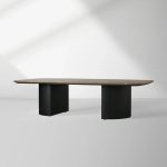 Saint Germain Marble Top Coffee Table Oak Wood Dauphine Base Cocktail Table Living Room Ston Top Center Tea Table - Image 10