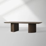 Saint Germain Marble Top Coffee Table Oak Wood Dauphine Base Cocktail Table Living Room Ston Top Center Tea Table - Image 13