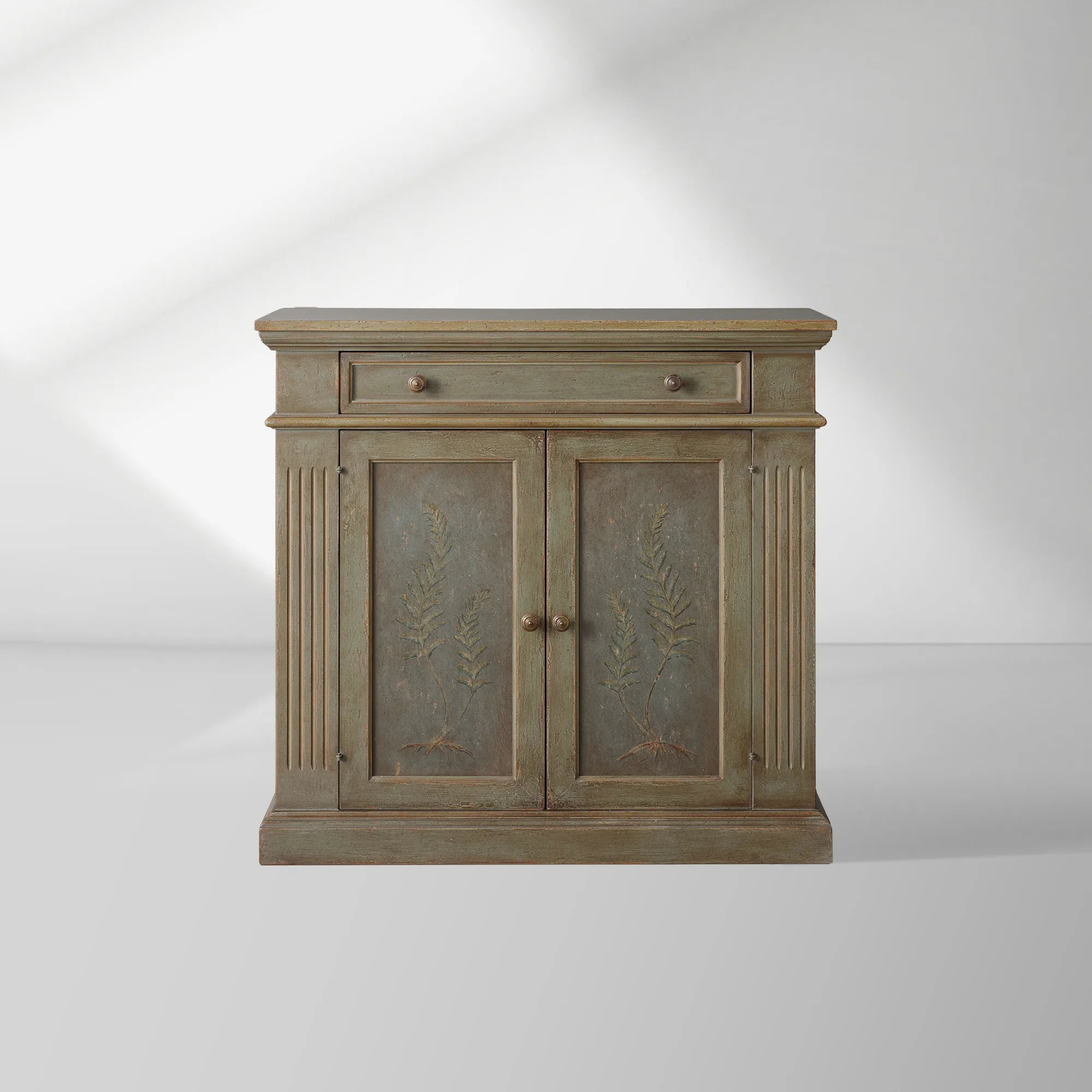 2000x2000_20260120_HL_1_36975047-0f32-40a3-8af6-988ae6f5be85.jpg Cosetta Antique Ltalian Sideboard Fern Motif Buffet Table Living Room Wood Entryways Cabinet - Image 1