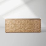 Corey Mappa Burl Wood Sideboard Modern Buffet Storage Living Room Entryways TV Cabinet