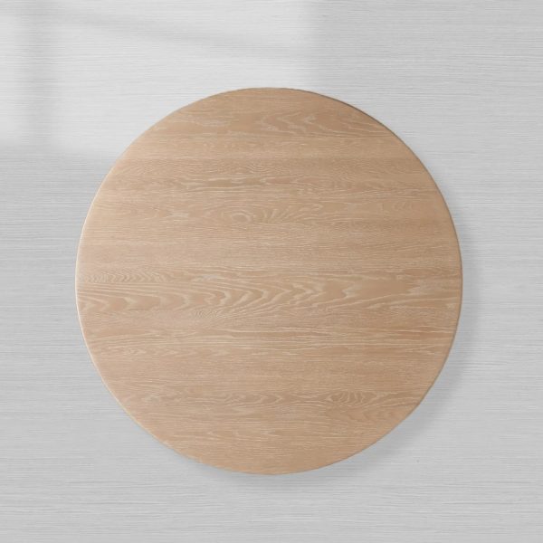 Caden Round Dining Table with Wooden Top Sculptural Base & Antiqued Metal Plinth - Image 3