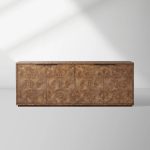 Corey Mappa Burl Wood Sideboard Modern Buffet Storage Living Room Entryways TV Cabinet - Image 5