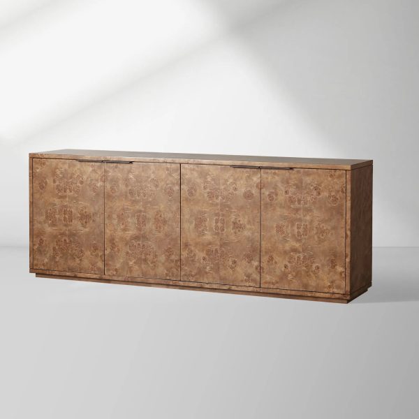 Corey Mappa Burl Wood Sideboard Modern Buffet Storage Living Room Entryways TV Cabinet - Image 7