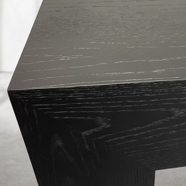 Sullivan Wood Waterfall Coffee Table Rectangle Rural Cocktail Table Oak Wood Center Tea Table - Image 15