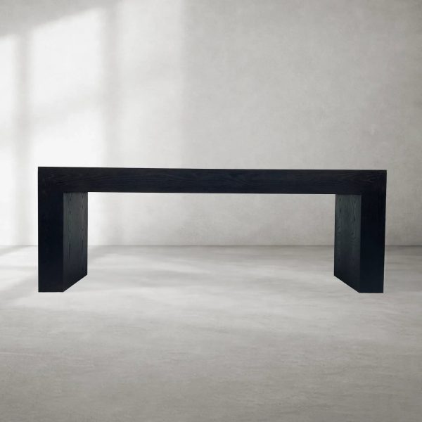 Sullivan Wood Waterfall Coffee Table Rectangle Rural Cocktail Table Oak Wood Center Tea Table - Image 14