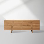 Panta Romanian White Oak Sideboard Buffet Table Wood Living Room Entryways Cabinet