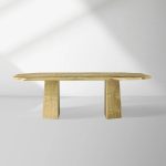 Zyra Dining Table with Olid Green Onyx & Solid Stone