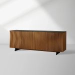 Sorin Reeded Sideboard Buffet Table Wood Living Room Entryways Cabinet - Image 2