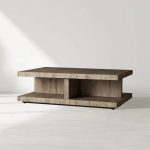 Leandro Reclaimed Oak Coffee Table Wood Living Room Center Tea Table Timeworn Cocktail Table - Image 3
