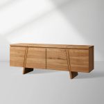 Panta Romanian White Oak Sideboard Buffet Table Wood Living Room Entryways Cabinet - Image 2