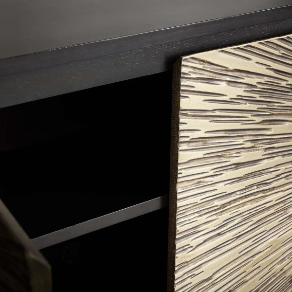 Helios Mid-Century Modern Sideboard Buffet Table Wood Living Room Entryways TV Cabinet - Image 3