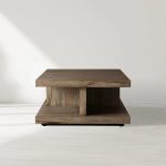 Leandro Reclaimed Oak Coffee Table Wood Living Room Center Tea Table Timeworn Cocktail Table - Image 4