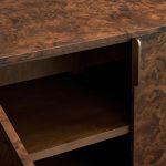 Morley Walnut Burl Sideboard Wood Buffet Table Cabinet Living Room Entryways TV Cabinet - Image 3