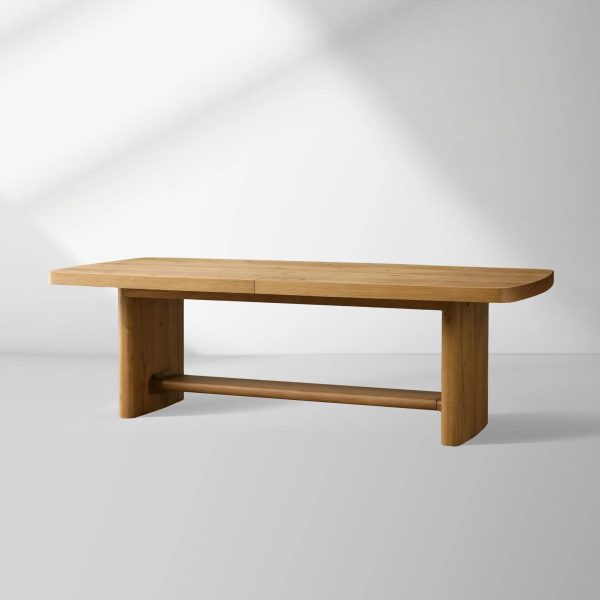 Redding Extending Dining Table with Solid Oak Wood & Two Self-Storing Leaves - Image 3