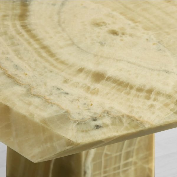 Zyra Dining Table with Olid Green Onyx & Solid Stone - Image 4