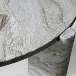 Lonelle Solid Natural Stone Coffee Table Modern Cocktail Table Living Room Center Tea Table - Image 4