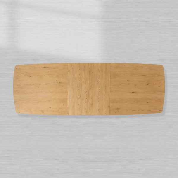 Redding Extending Dining Table with Solid Oak Wood & Two Self-Storing Leaves - Image 6