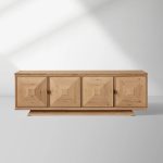 Pelham Indonesia Distressed Sideboard Wood Buffet Table Wood Living Room Entryways TV Cabinet