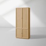 Nason Modular Oak Tall Display Cabinet Modern Living Room Large lockers - Image 6