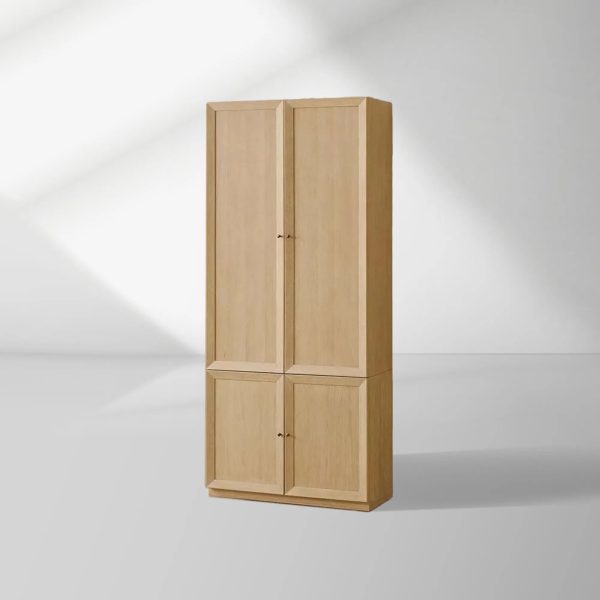 Nason Modular Oak Tall Display Cabinet Modern Living Room Large lockers - Image 6