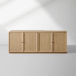 Nason Modular Four-Door Media TV Stand in Solid Oak Side Cabinet Television Storage Unit Wood Sideboard - Image 4