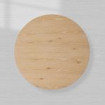 Sullivan Wood Round Coffee Table Oak Cocktail Table Simplicity Living Room Center Tea Table - Image 6
