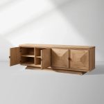 Pelham Indonesia Distressed Sideboard Wood Buffet Table Wood Living Room Entryways TV Cabinet - Image 2