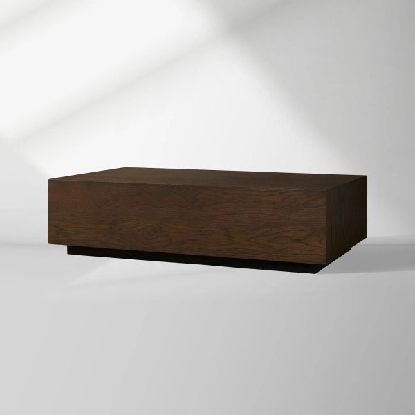 Sullivan Rectangle Coffee Table Living Room Oak Wood Center Tea Table Rural Cocktail Table - Image 8