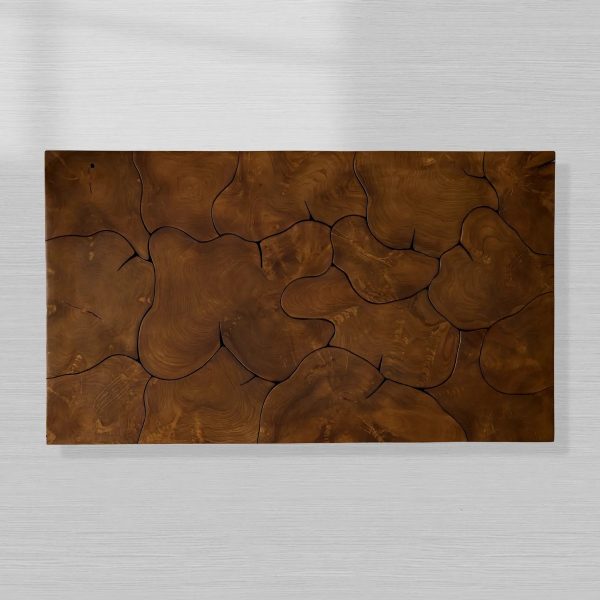 Kalmar Teak Wood Coffee Table Living Room Rectangle Center Tea Table Unique Cocktail Table - Image 4