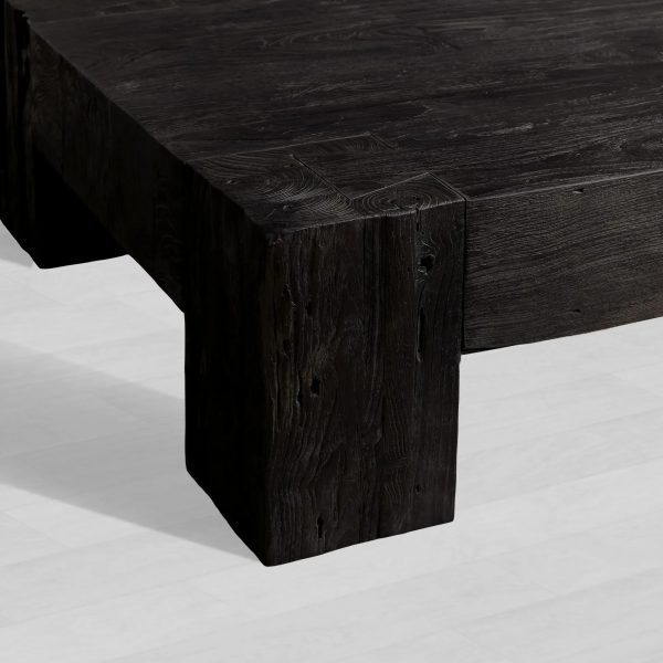 Ubud Square Reclaimed Teak Coffee Table Wood Living Room Center Tea Table Vintage Cocktail Table - Image 3