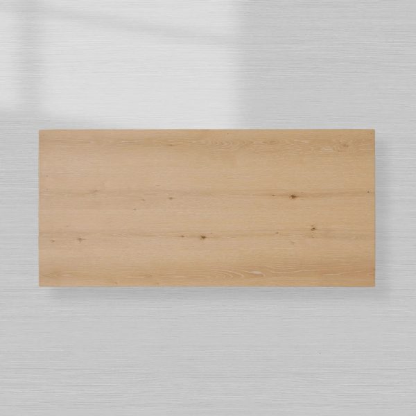 Sullivan Wood Waterfall Coffee Table Rectangle Rural Cocktail Table Oak Wood Center Tea Table - Image 4