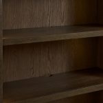 Nason Modular Bookcase Oak Wood Tall Display Cabinets with LED Lighting - Image 6