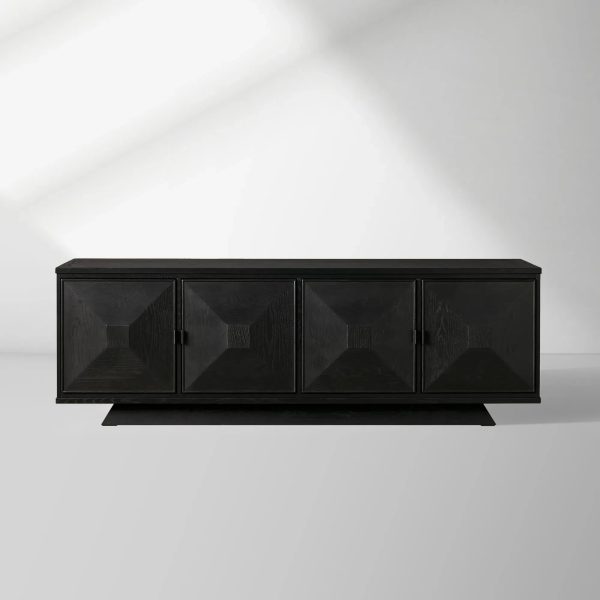Pelham Indonesia Distressed Sideboard Wood Buffet Table Wood Living Room Entryways TV Cabinet - Image 5