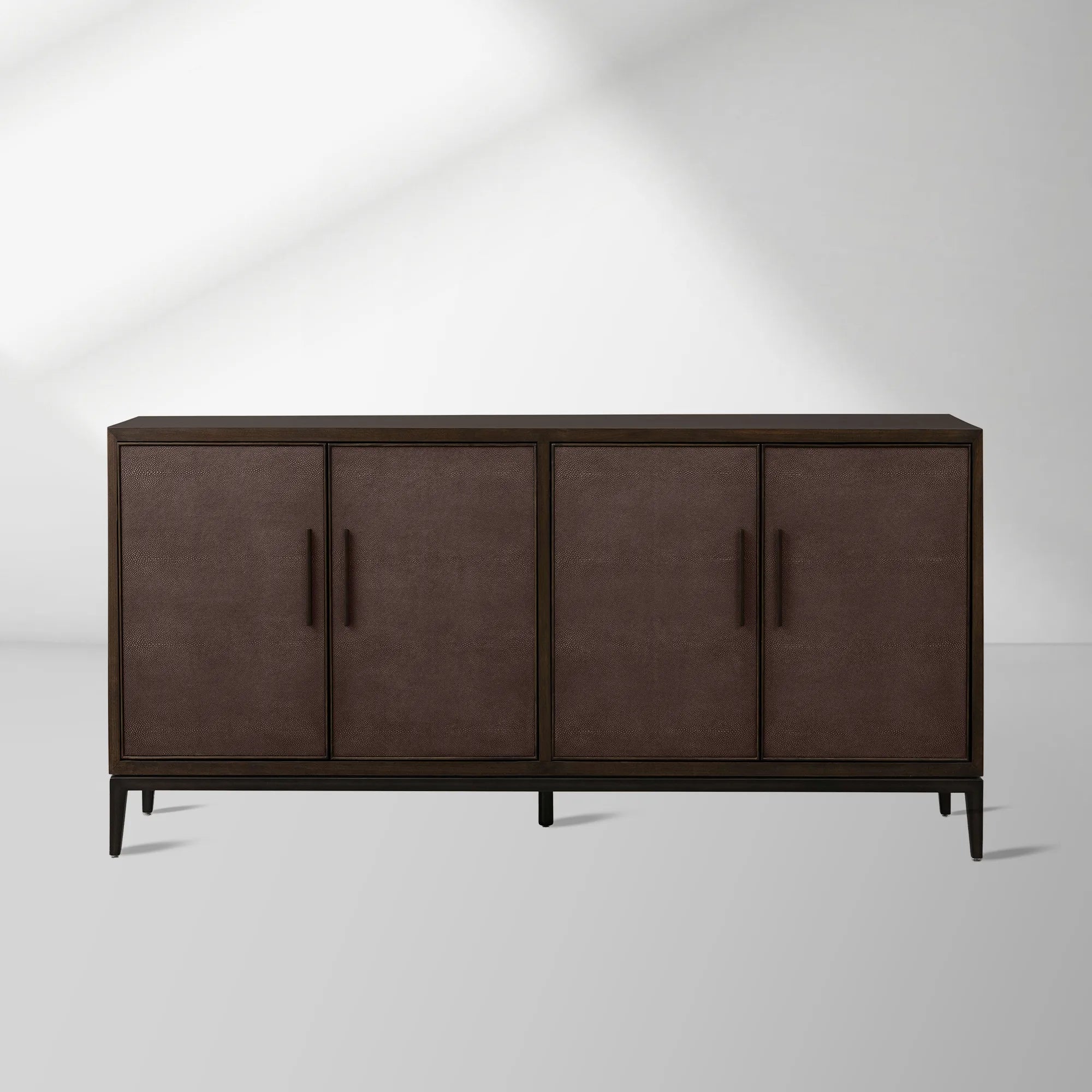 2000x2000_HL_20260120_b1_377b1d34-4562-44fc-9a43-7134b7e2da20.jpg Malone Reconstituted Leather Sideboard Wood Buffet Table Living Room Entryways Cabinet - Image 1