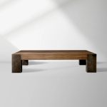 Telluride Square Oak Coffee Table Wood Cocktail Table Living Room Center Tea Table Vintage Cocktail Table - Image 6