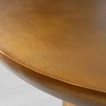 Kyoto Round Coffee Table Nickel-Plated Cast Aluminum Cocktail Table Living Room Metal Center Tea Table - Image 5