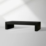 Sullivan Wood Waterfall Coffee Table Rectangle Rural Cocktail Table Oak Wood Center Tea Table - Image 5