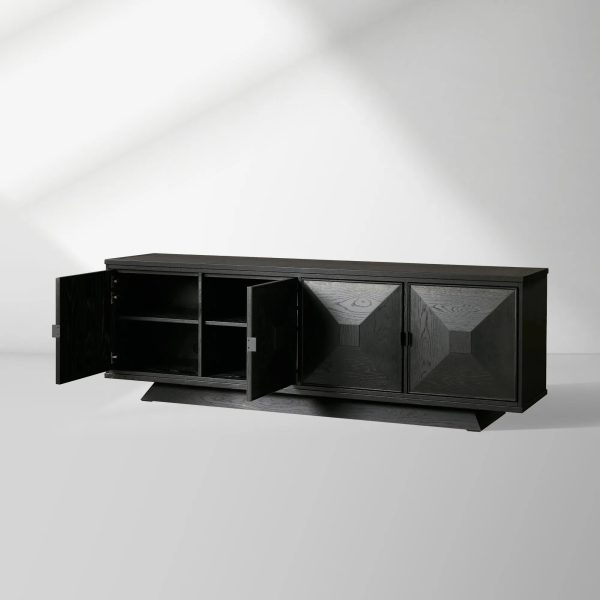 Pelham Indonesia Distressed Sideboard Wood Buffet Table Wood Living Room Entryways TV Cabinet - Image 6