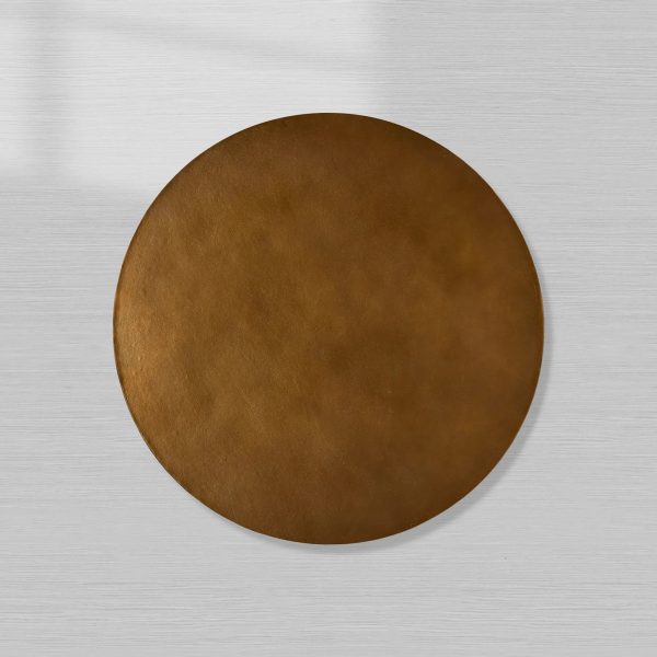 Kyoto Round Coffee Table Nickel-Plated Cast Aluminum Cocktail Table Living Room Metal Center Tea Table - Image 6