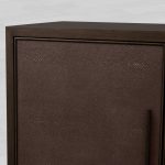 Malone Reconstituted Leather Sideboard Wood Buffet Table Living Room Entryways Cabinet - Image 3
