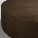 Sullivan Wood Round Coffee Table Oak Cocktail Table Simplicity Living Room Center Tea Table - Image 2