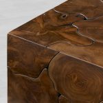 Kalmar Teak Wood Coffee Table Living Room Rectangle Center Tea Table Unique Cocktail Table - Image 3