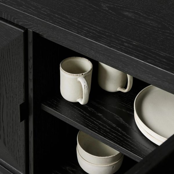 Pelham Indonesia Distressed Sideboard Wood Buffet Table Wood Living Room Entryways TV Cabinet - Image 7