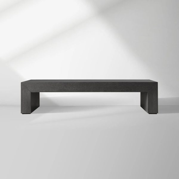 Sullivan Wood Waterfall Coffee Table Rectangle Rural Cocktail Table Oak Wood Center Tea Table - Image 8